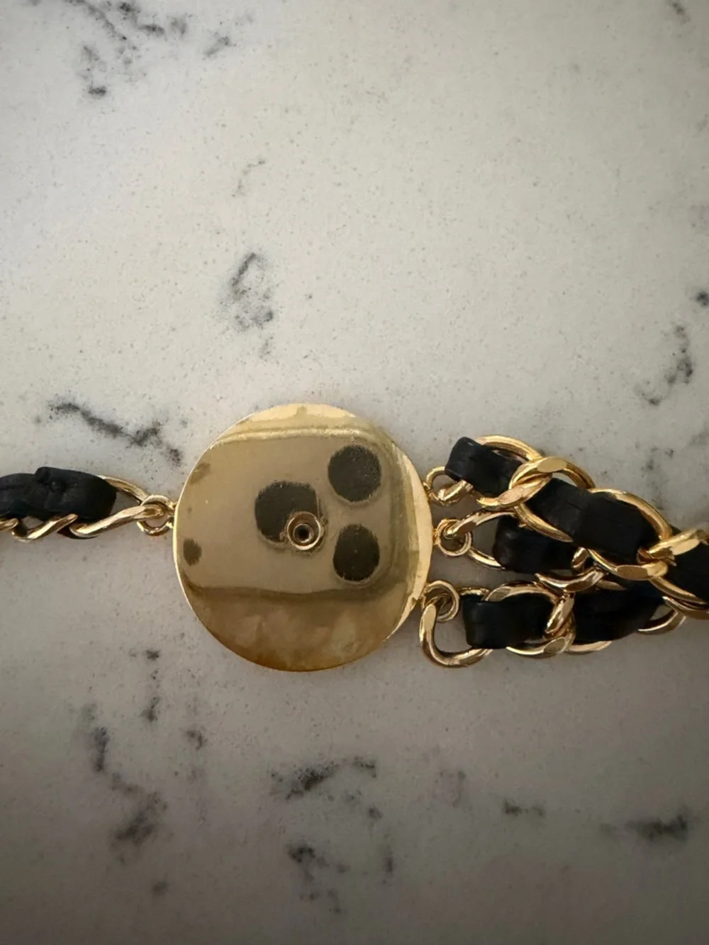 Chanel 31 Rue Cambon Medallion Belt Vintage Three strand fits up to 32 waist
